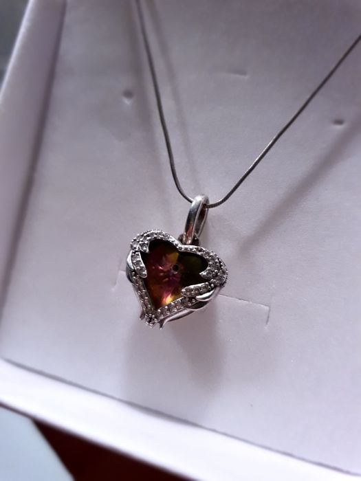 Сребърно колие с обеци