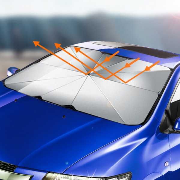 Иновативен сенник -чадър за предно стъкло на автомобил
