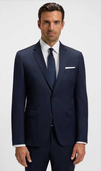 Sacou blazer slim 48 M Hugo Boss lana Guabello Super 120's dark navy