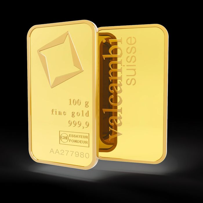 Lingou aur 100g, Elvetia, Fine Gold, 999,9