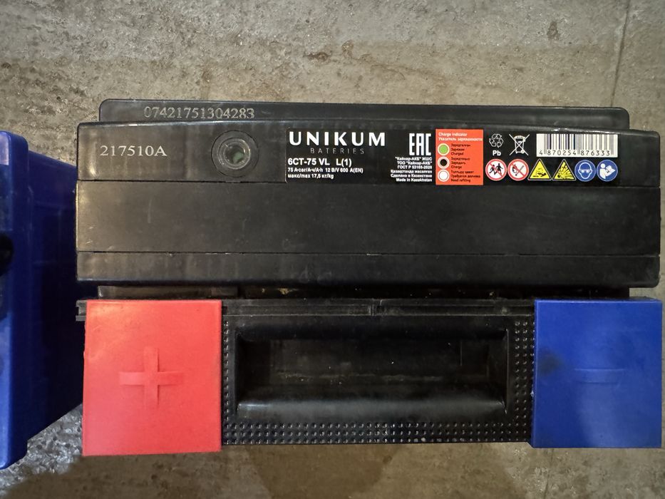 Аккумулятор барс 60ка unikum 75ка