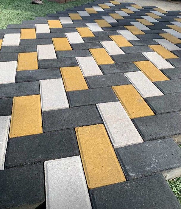 Брусчатка 3D ромб, кирпичик, квадрат