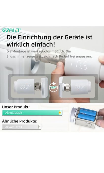 Termostat calorifer EZAIOT Wifi, Tuya, Zigbee