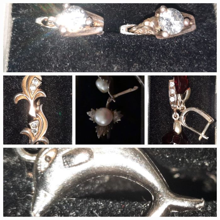 Серьги редкие Циркон 925 серебро.