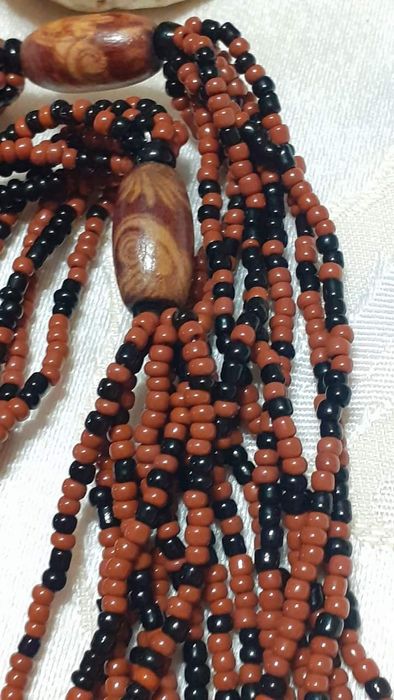 Colier vintage margele de nisip