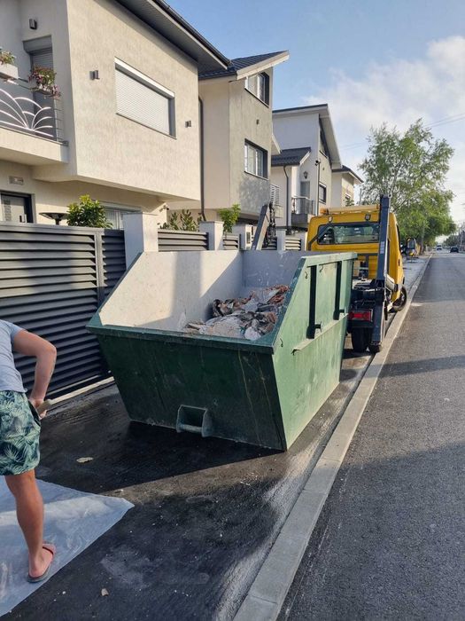 inchiriem container 6 7 mc pentru transport moloz bena haba,container