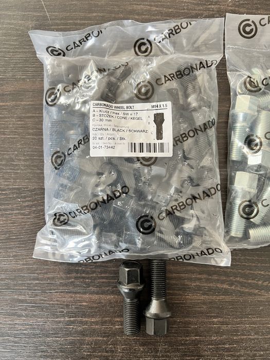 Set 20 prezoane noi con M14x1.5 filet 30mm pt Mercedes Audi Volkswagen