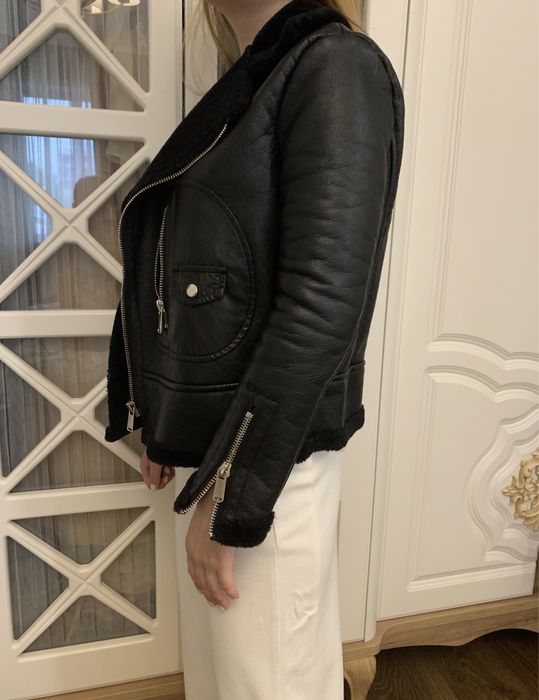 Кожанная дубленка