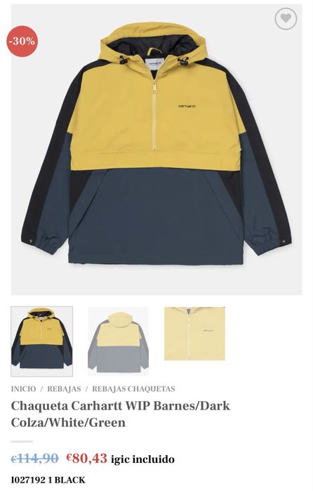 Мъжки анорак CARHARTT . Размер S/M