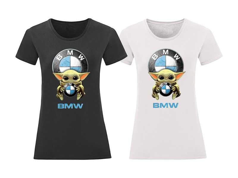 Мъжка и дамска тениска Baby Yoda Hug BMW Mercedes Subaru Pоrsche и др