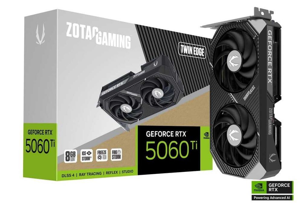 Видеокарта ZOTAC GAMING GeForce RTX 5060 Ti 8GB Twin Edge GDDR7