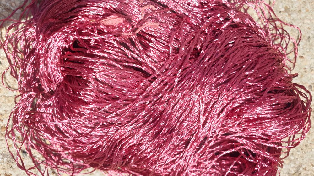 Прежда вискозна/целулозна цветна коприна за плетене, бродиране, тъкане