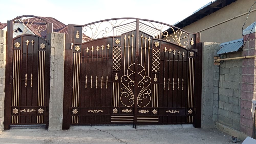 Покраска ворот сварка