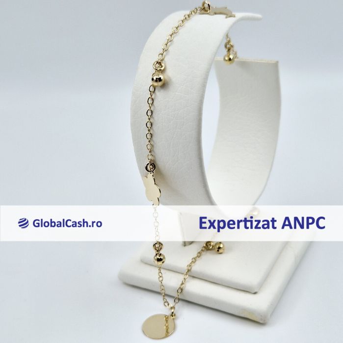 Bratara din aur de 14k pentru picior, 3.63g | GlobalCash.ro #LU27203