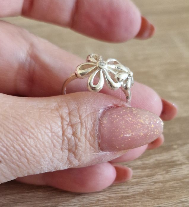 AG3, inel argint 925, nou/ marcat, model floare