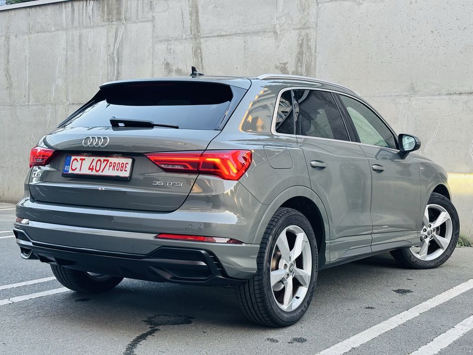Audi Q3 SLine/NardoGray/Anvelope NOI/Cutie Automata/Virtual cockpit/Faruri stopuri Full LED/Semnalizari dinamice/Lane assist/Franare automata/Garantie
