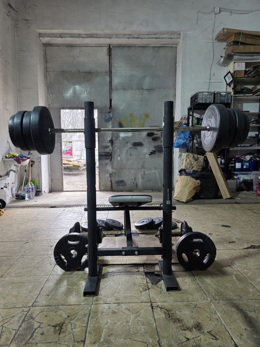 Pachet bancă reglabilă +haltera+gantere