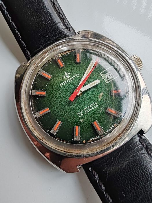 Ceas Pronto Automatic Calendar Oțel 36 mm Funcționează Impecabil!