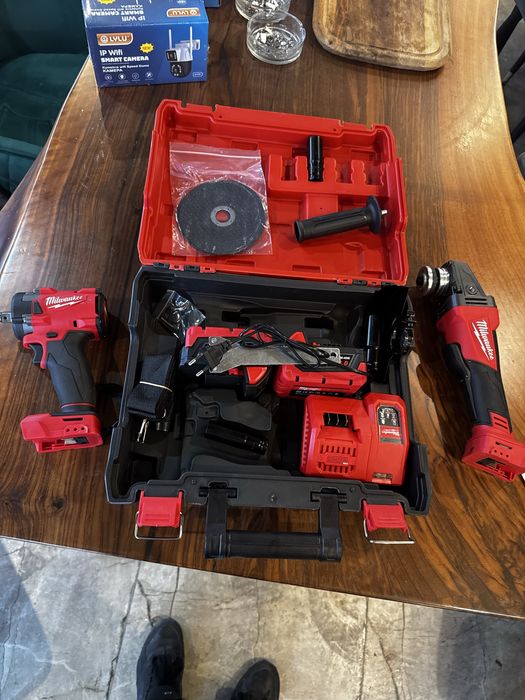 Комплект Ъглошлайф И Гайковерт Milwaukee 2в1 М14 и М 18