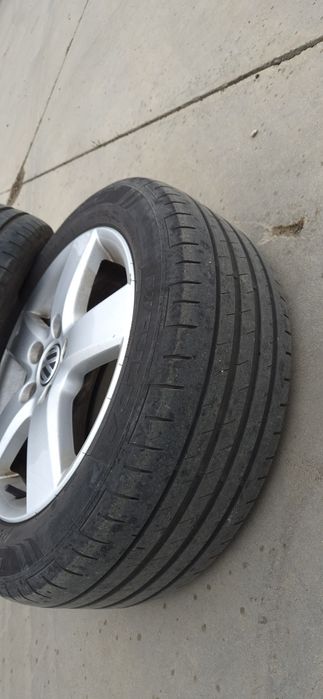 Jante de aluminiu cu anvelope de vara in stare foarte buna