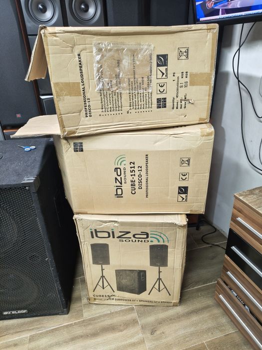 Активна система IBIZA cube-1512 с Bluetooth 15-ка бас каса с 2 бр 12-ки