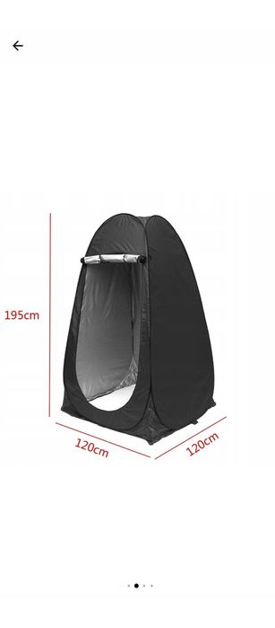 Cort dus impermeabil, Pop up, 120x120x195 cm, Poliester, Negru