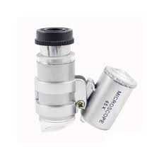 Mini microscope 60x pocket with LED light
