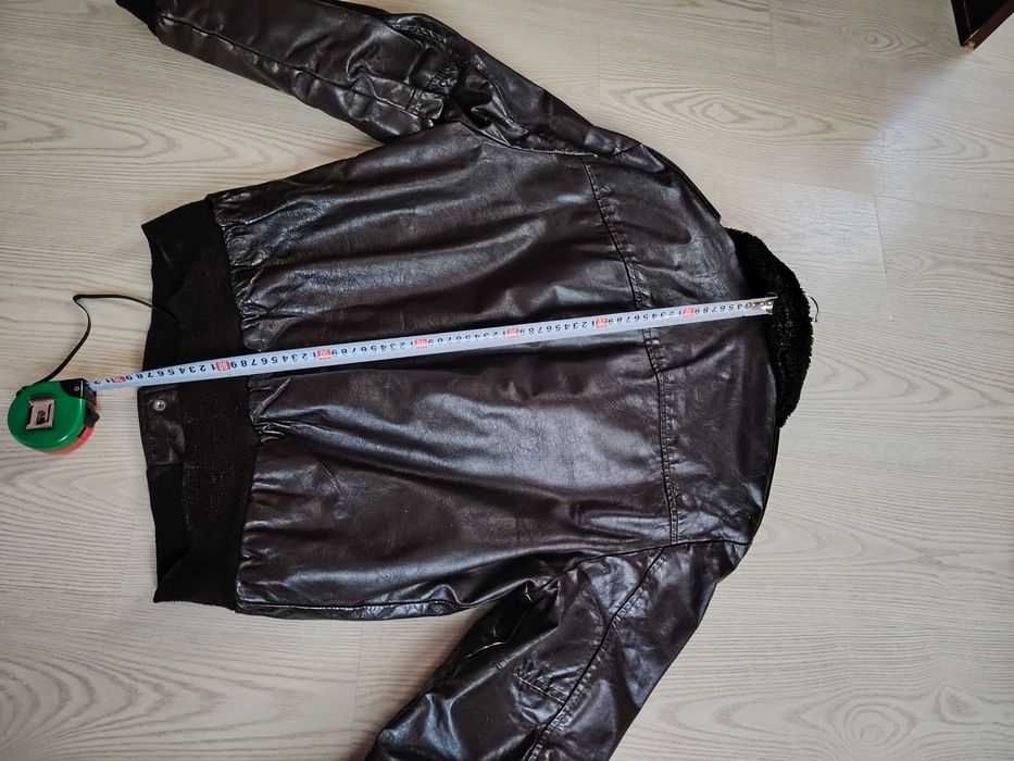 VINTAGE Cooper Leather Bomber A-2 Jacket 38R Sherpa Lined Brown