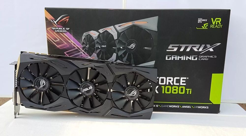 ВИДЕОКАРТА GTX 1080Ti 11Gb памяти/4К/VR/ все тянет/флагман/Ред.