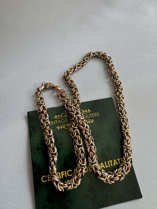 Lant model Bizantin din argint placat cu auriu