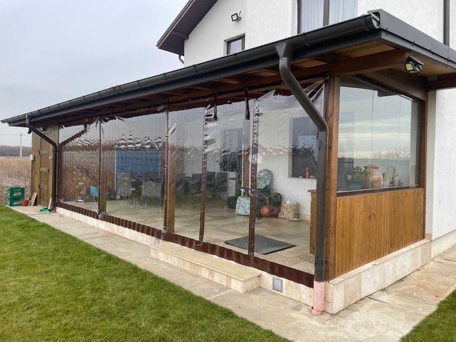 Inchidere terase , foisoare si balcoane cu folie transparenta Cristal