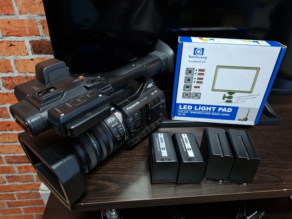 Panasonic hc 1000 baterii lampa trepied kit comlet