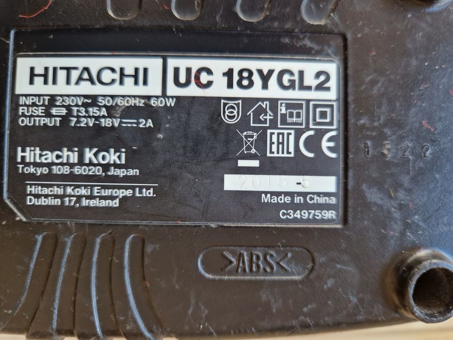 Hitachi UC 18YGL 2 , BCL 1415  - incarcator si acumulator