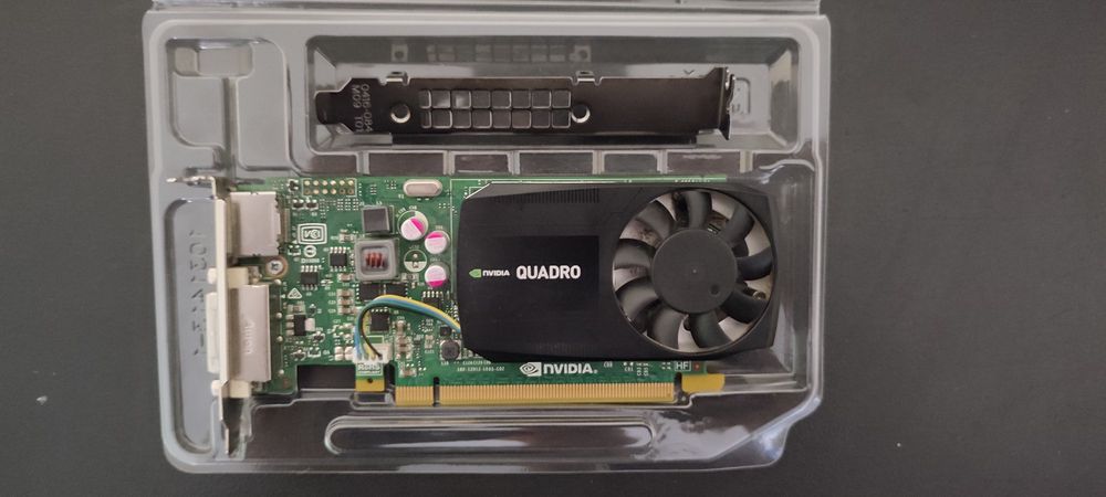 Видеокарта NVIDIA Quadro K620 с памет от 2GB и нисък профил. В комплект са включени 2 платки за всяка кутия