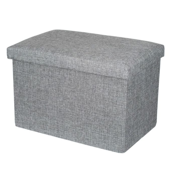 Taburet nou cu spatiu de depozitare gri 45x30x30cm