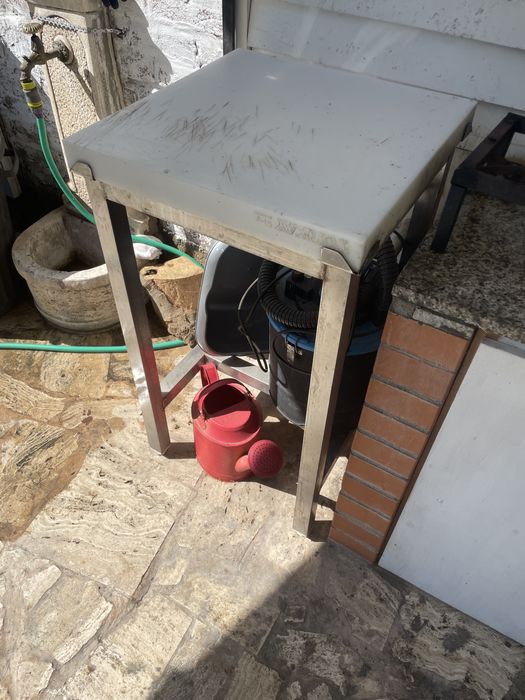 Masa de lucru inox cu blat de polietilena