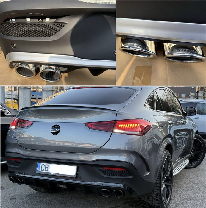 Дифузьор с накрайници АМГ GLE Coupe 167 GLE 53 AMG GLE63 задна броня