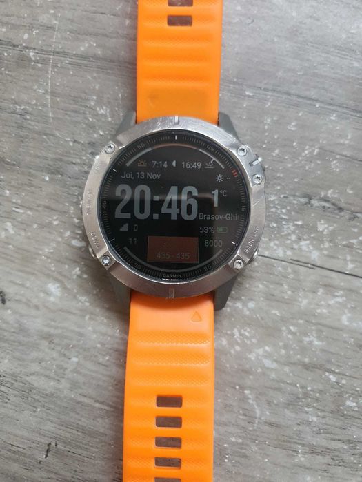 Vand Garmin fēnix® 6 Pro and Sapphire Titan, folosit + curea ceas noua