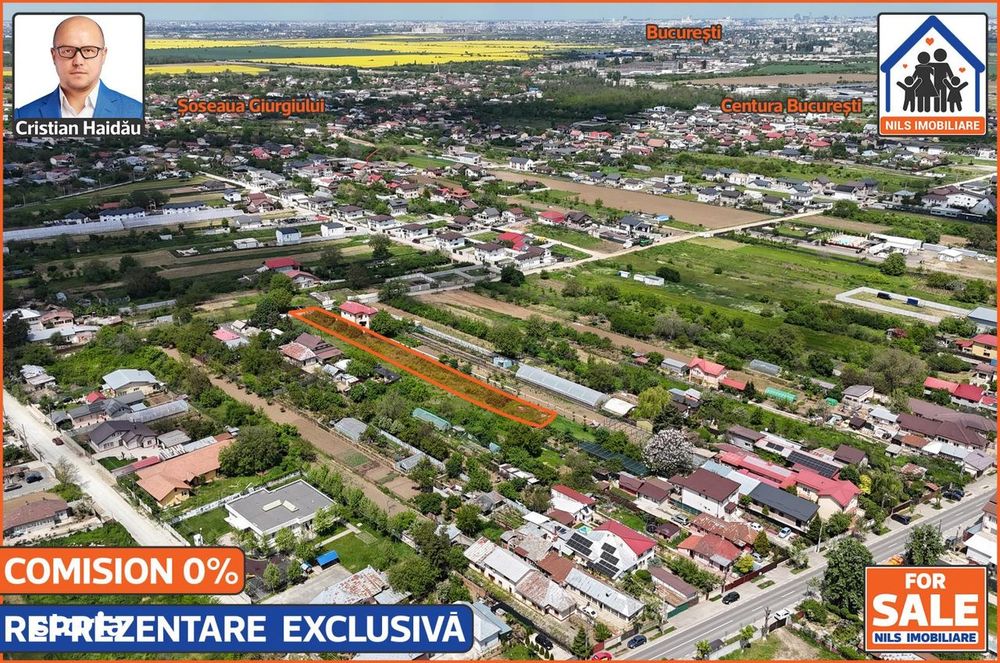 70 euro/mp! - Teren (1791mp) cu toate utilitatile in Jilava IF