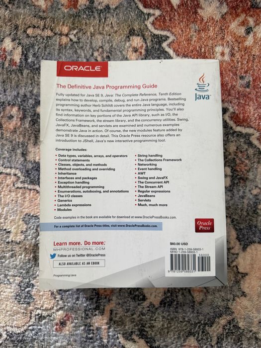Книга Java The complete Reference (Tenth Edition)