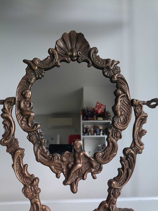 Бронзово , настолно огледало в стил Art Nouveau