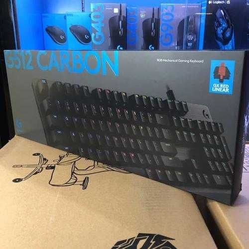 Tastatura Mecanica Gaming Logitech G512 Carbon GX Red Switch RGB Noua