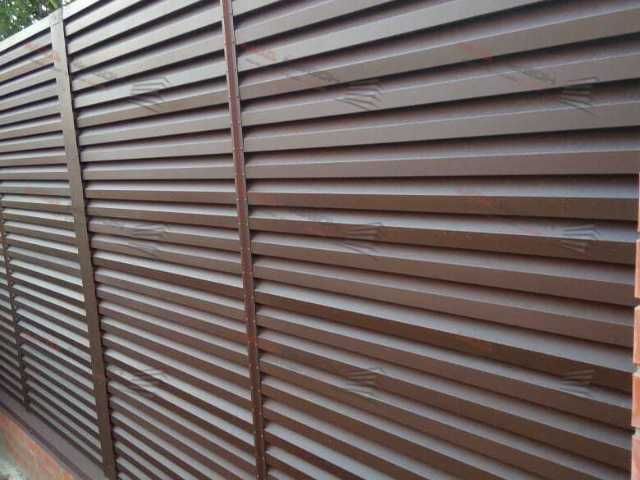 Забор жалюзи металлический