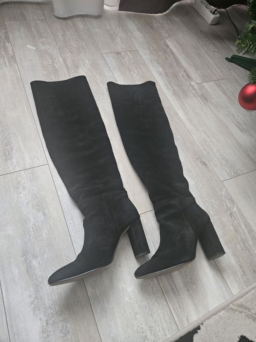 Cizme Zara piele naturala intoarsa  36