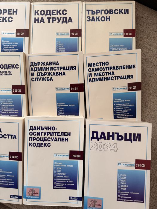 Закони стари издания ( от 2-8 евро )