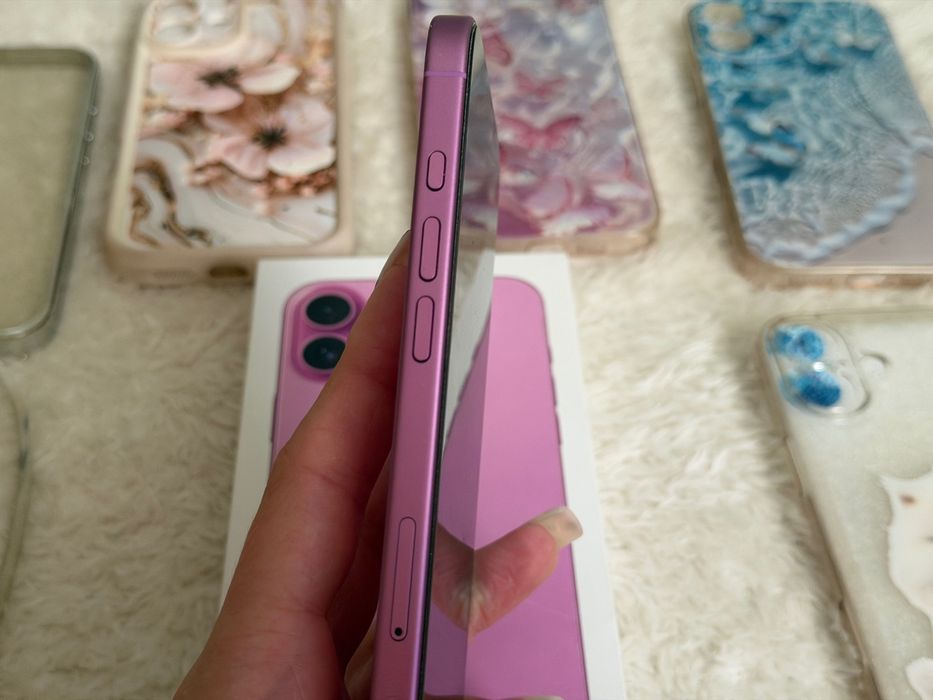 iPhone 16 Plus pink 128GB, калъфи за айфон 16 плюс