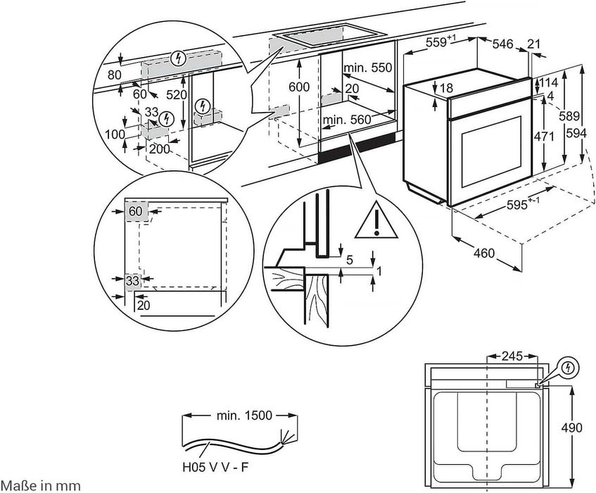 Nou Cuptor Electric AEG BSK782280B 70l Import Germania Garantie AEG214