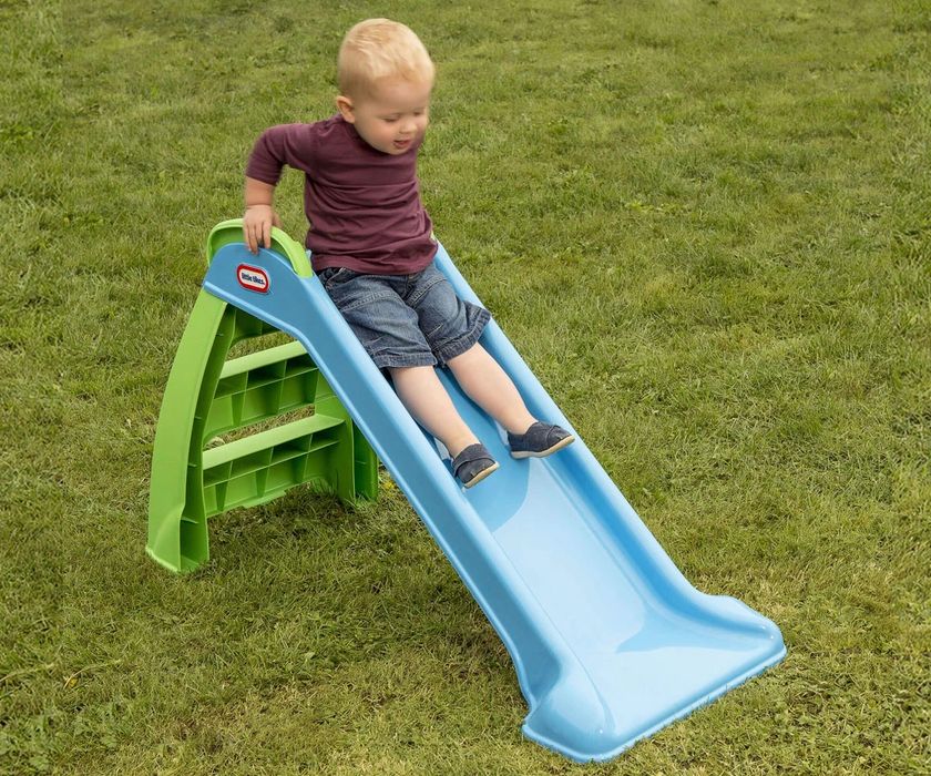 Моята първа пързалка Little Tikes, синьо-зелена