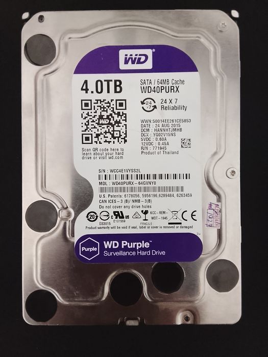 Жесткий жиск WD purple 4тб