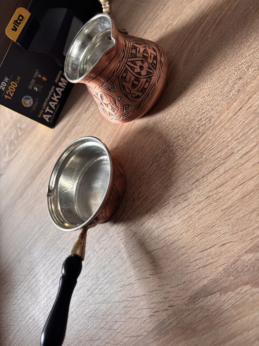 Джезве за турско кафе от мед, ръчна изработка